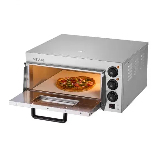 VEVOR Kommerzieller Pizzaofen für die Arbeitsplatte, 16 Zoll große Einzeldeckschicht, elektrischer Pizzaofen aus Edelstahl mit Stein und Griff, Mehrzweck-Pizzamaker für den Innenbereich zum Backen von Brezeln im Restaurant zu Hause VEVOR Kommerzieller Pizzaofen für die Arbeitsplatte, 16 Zoll große Einzeldeckschicht, elektrischer Pizzaofen aus Edelstahl mit Stein und Griff, Mehrzweck-Pizzamaker für den Innenbereich zum Backen von Brezeln im Restaurant zu Hause