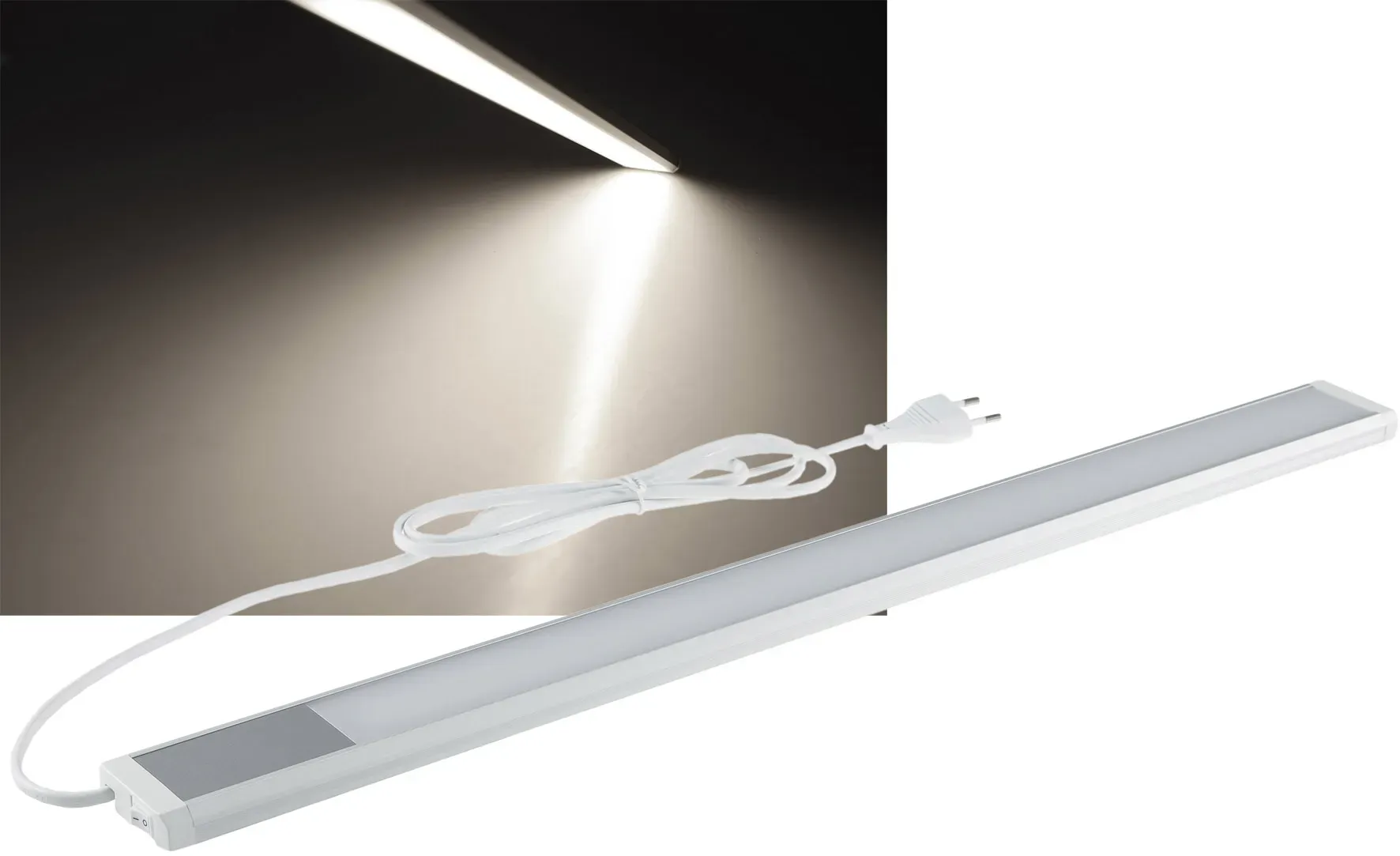 LED Unterbauleuchte “Comprido 600” 230V,10W, 1430lm, 60cm,4200K neutralweiß LED Unterbauleuchte “Comprido 600” 230V,10W, 1430lm, 60cm,4200K neutralweiß