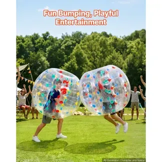VEVOR 2 Bumper Bälle Aufblasbar 1,2 m PVC Bump Ball mit Farbigen Punkten für Garten, Camping, Picknick, Rasen und Schulsport, Auslaufsicheres Drehventil, Verstärkte Gurte und Heißverschweißter Griff VEVOR 2 Bumper Bälle Aufblasbar 1,2 m PVC Bump Ball mit Farbigen Punkten für Garten, Camping, Picknick, Rasen und Schulsport, Auslaufsicheres Drehventil, Verstärkte Gurte und Heißverschweißter Griff