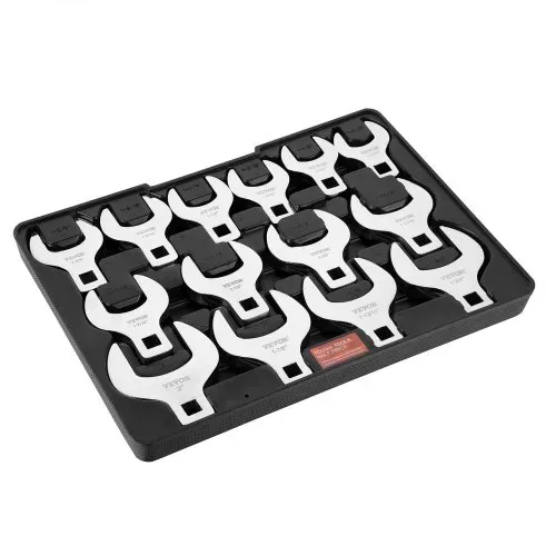 VEVOR Crowfoot-Schlüsselsatz, 1/2-Zoll-Antrieb, 14-teilig, SAE (1-1/16 Zoll – 2 Zoll), Crowfoot-Schlüsselsatz mit Ablagefach, 40CR-Material mit Lasergravierter Größenangabe, für Mechanische Wartung – Bild 10