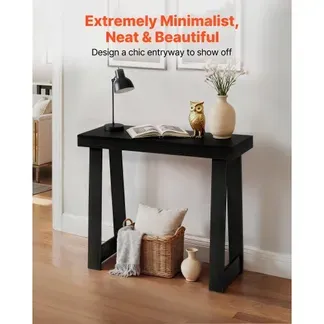 VEVOR Konsolentisch Eingangtisch hinter dem Sofa (91,5 x 30,5 x 81 cm / L x B x H), rechteckiger Beistelltisch aus Mehrschichtplatte für Flur Schlafzimmer Wohnzimmer Foyer, Flurtisch Schwarz Modern VEVOR Konsolentisch Eingangtisch hinter dem Sofa (91,5 x 30,5 x 81 cm / L x B x H), rechteckiger Beistelltisch aus Mehrschichtplatte für Flur Schlafzimmer Wohnzimmer Foyer, Flurtisch Schwarz Modern