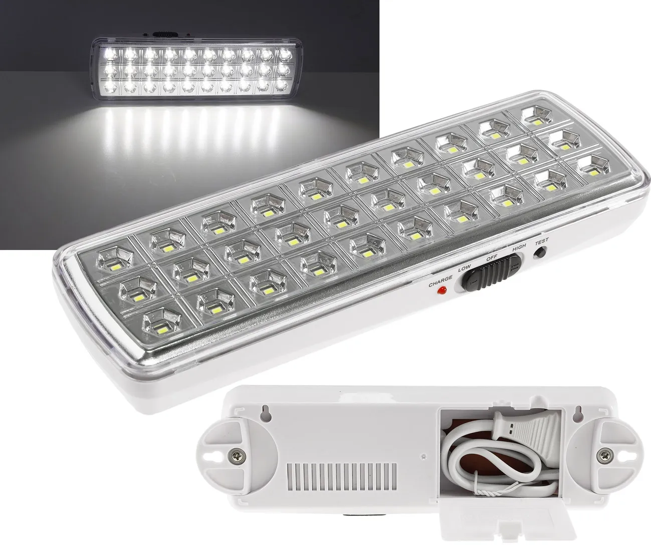 LED Notleuchte „CTNL-30 SMD“ 205x65x30mm Lithium Akku 3,7V/1200mAh, nur 2W LED Notleuchte „CTNL-30 SMD“ 205x65x30mm Lithium Akku 3,7V/1200mAh, nur 2W