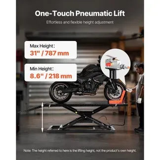 VEVOR Motorradheber Motorradhebebühne höhenverstellbarer Hebeständer mit abnehmbarer Werkbank, Fahrzeugreparaturplattform pneumatisch (680 kg belastbar / Max. Hubhöhe 940,2 mm) für Dirtbikes VEVOR Motorradheber Motorradhebebühne höhenverstellbarer Hebeständer mit abnehmbarer Werkbank, Fahrzeugreparaturplattform pneumatisch (680 kg belastbar / Max. Hubhöhe 940,2 mm) für Dirtbikes
