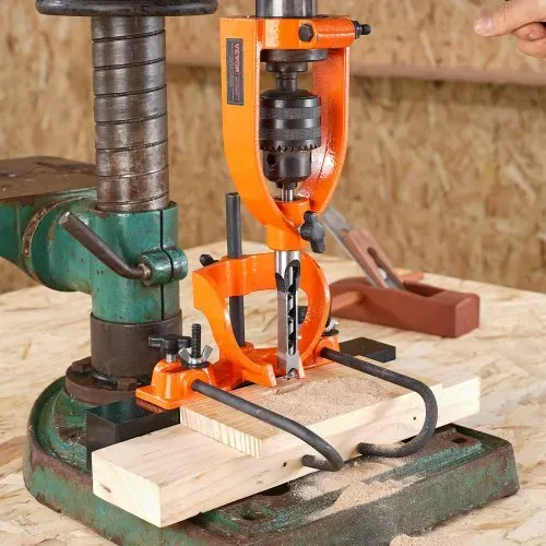 VEVOR Stemmvorsatz für Bohrmaschine, 4 Modellbohrer, Vierkantlochmeißel-Set, Tischbohrer-Positionierungsset, Stemm- und Zapfenwerkzeuge mit 5 Buchsen, für Holzbearbeitungs-Stemm-Zapfenbohrmaschine – Bild 7