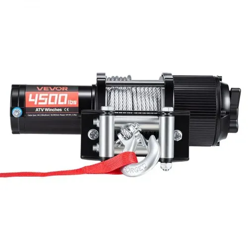 VEVOR Elektrische Seilwinde 2041 kg, 12V DC Motorwinde mit Φ5,8 mm x 12 m Stahlseil, Kabelloser & Kabelgebundener Fernbedienung, IP55, Elektrowinde zum Abschleppen von ATVs, UTVs & Offroad-Fahrzeugen – Bild 8