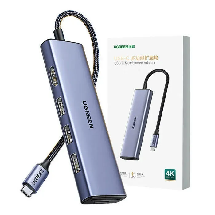 Ugreen 20956A Schnittstellen-Hub USB Typ-C 5000 Mbit/s Silber – Bild 3