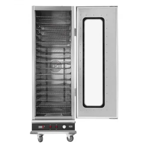 VEVOR Hot Box Speisenwärmer Imbisswärmer mit 16 Ebenen & Wasserschale & Glas-Einzeltür & verstellbaren Ablagen, Speisewärmerschrank aus Edelstahl, ideal zur Aufbewahrung von Pizza Hühnchen – Bild 9