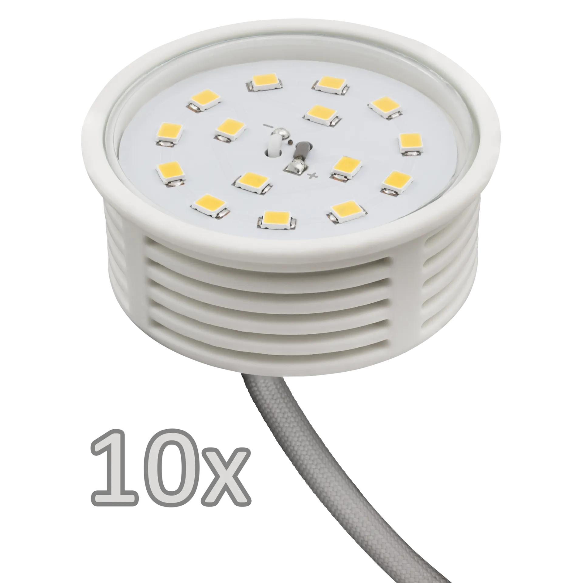 Einbauleuchten-Set McShine, 10xRahmen, 10x LED-Modul, 5W, 400lm, 230V, Edelstahl – Bild 2