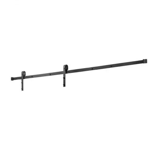 VEVOR 3 m Schiebetürsystem Beschlag für einzelne Schiebetür, 150 kg, kompatibel mit einer maximalen Breite von 1524 mm & einer Dicke von 1-3/8 bis 1-3/4 Zoll, Schiene & J-förmige Rolle, Schwarz – Bild 9