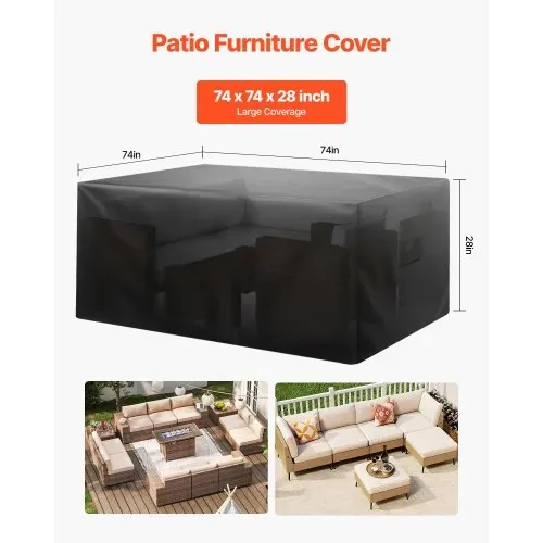VEVOR Schutzhülle Abdeckung für Terrassenmöbel Gartenmöbel aus Oxford-Gewebe wasserfeste quadratische Terrassentischabdeckungen mit Belüftung für jedes Wetter, Abdeckplane (188 x 188 x 71 cm) VEVOR Schutzhülle Abdeckung für Terrassenmöbel Gartenmöbel aus Oxford-Gewebe wasserfeste quadratische Terrassentischabdeckungen mit Belüftung für jedes Wetter, Abdeckplane (188 x 188 x 71 cm)
