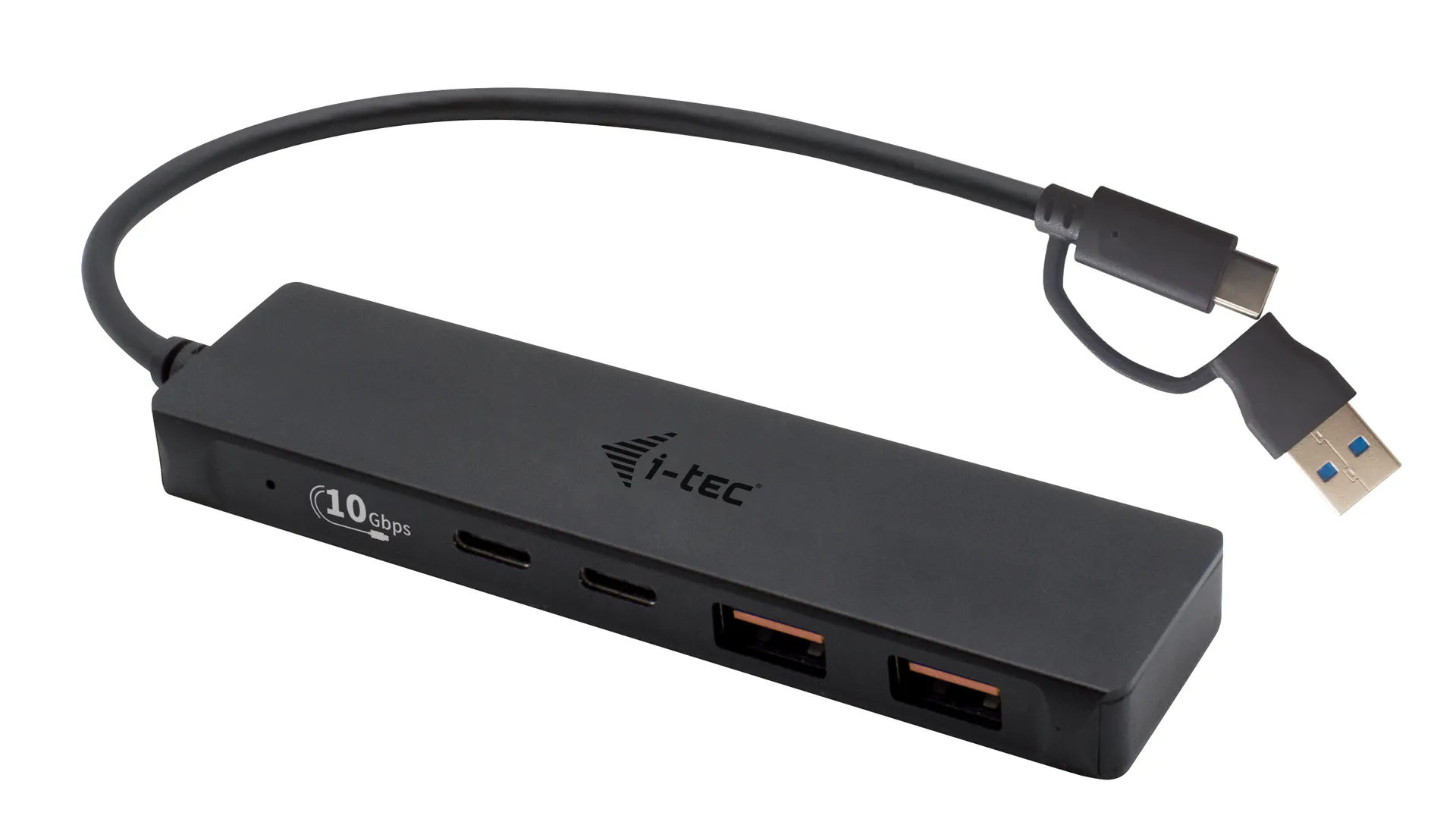 i-tec Metal USB-A/USB-C HUB 2x USB 3.0 + 2x USB-C (10 Gbps) i-tec Metal USB-A/USB-C HUB 2x USB 3.0 + 2x USB-C (10 Gbps)
