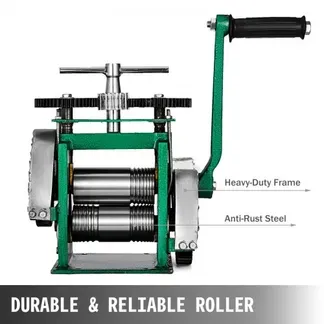 VEVOR Manuelle Rolling Mill Kombination Walzwerk 120mm Handwalzwerk Maschine 80mm Maschine Schmuck mit Gute Verschleißfestigkeit Tablettierung Vierkantdraht für Schmuck Design und Reparatur VEVOR Manuelle Rolling Mill Kombination Walzwerk 120mm Handwalzwerk Maschine 80mm Maschine Schmuck mit Gute Verschleißfestigkeit Tablettierung Vierkantdraht für Schmuck Design und Reparatur