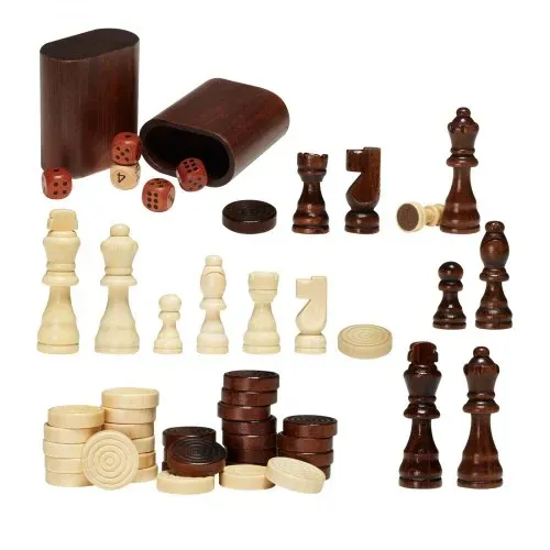 VEVOR Schachspiel aus Holz, 650 x 650 x 675 mm Schachspielset, Desktop Schachbrettspiele mit Schachfiguren, Schachset Set für Party Familie Aktivitäten, Reiseschach, Kinder, Chess Board – Bild 8