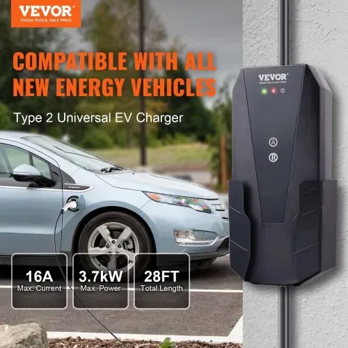 VEVOR Tragbares EV-Ladegerät 3,68 kW Ladegerät für Elektrofahrzeuge EV-Ladekabel Typ 2(IEC62196) CEE 7/7 Stecker 8-16A 1-Phasig EV-Ladestation 8,6m Kabellänge IP66 Wasserdicht Wallbox VEVOR Tragbares EV-Ladegerät 3,68 kW Ladegerät für Elektrofahrzeuge EV-Ladekabel Typ 2(IEC62196) CEE 7/7 Stecker 8-16A 1-Phasig EV-Ladestation 8,6m Kabellänge IP66 Wasserdicht Wallbox