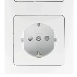 DELPHI Set Steckdosen + Schalter +Rahmen 250V~/ 16A, Steckanschluss, weiß DELPHI Set Steckdosen + Schalter +Rahmen 250V~/ 16A, Steckanschluss, weiß
