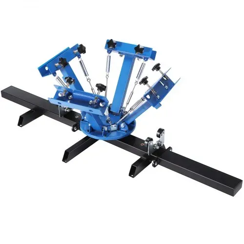 VEVOR Siebdruckpresse T-Shirt Siebdruckmaschine 4 Farben + 2 Stationen, T-Shirtpresse, Hitzepresse Transferpresse DIY Ausrüstung Drucker, Textildruck Kleidung, Kissenbezüge, Gepäckstücke usw. – Bild 9