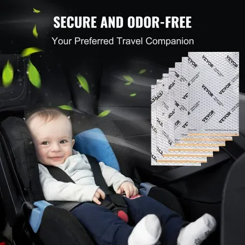 VEVOR 47er-Set Dämmmatte Auto 4,8m² Antidröhnmatte 248,9x398,8mm Fahrzeugdämmung 50mil (1,3mm) Stärke Aluminium-Folie Schallschutzmatte Hitzebeständig Lärmschutz Akustikdämmung Geräuschdämmung – Bild 5