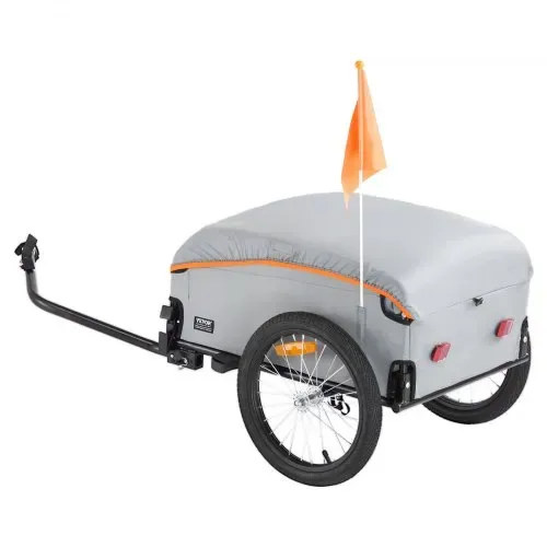 VEVOR Fahrradanhänger 45 kg, Lastenanhänger 1350 x 630 x 525 mm, Transportanhänger, faltbarer Fahrrad Lastenanhänger kompakter Stauraum mit Universalkupplung, zum Einkaufen, Campen & Picknicken – Bild 9