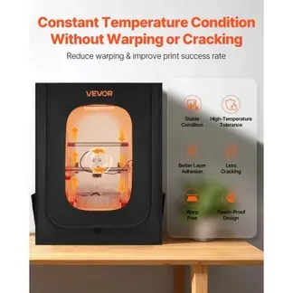 VEVOR 3D-Druckergehäuse Druckerzelt (70x75x90 cm), staubdichte & wasserfeste Schutzhülle mit konstanter Temperatur & LED-Beleuchtung, kompatibel mit gängigen Modellen von Creality/ELEGOO/Anycubic VEVOR 3D-Druckergehäuse Druckerzelt (70x75x90 cm), staubdichte & wasserfeste Schutzhülle mit konstanter Temperatur & LED-Beleuchtung, kompatibel mit gängigen Modellen von Creality/ELEGOO/Anycubic