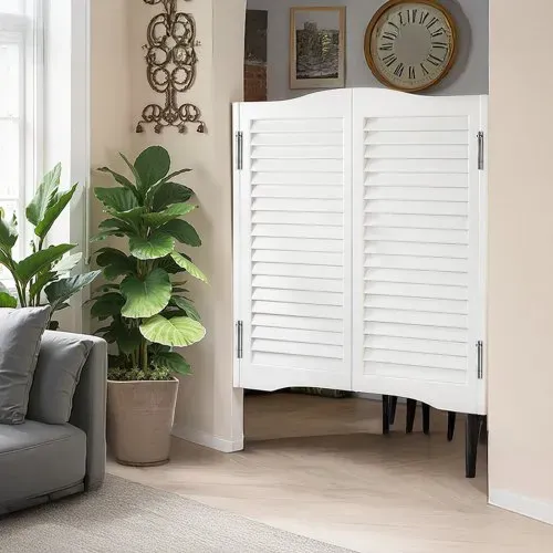 VEVOR Saloontür, 805x28x900 mm, Flügeltür, Schwingtür mit Scharnieren & Beschlagsatz, einfach zu installieren, gewölbte Innenschwingtüren für Cafés, Flur, Küche, Bar, Pub, Eingang, weiß – Bild 7