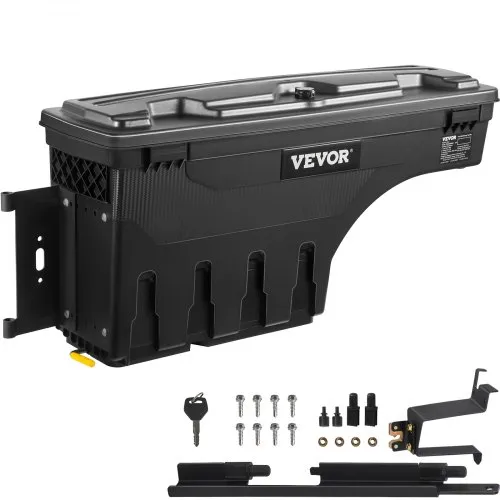 VEVOR LKW-Ladefläche Staufach, abschließbarer Deckel, wasserdicht ABS Radkasten Werkzeugkasten 25 L, kompatibel mit Chevrolet Silverado 1500 GMC Sierra 1500 2019-2021, Fahrerseite, Schwarz VEVOR LKW-Ladefläche Staufach, abschließbarer Deckel, wasserdicht ABS Radkasten Werkzeugkasten 25 L, kompatibel mit Chevrolet Silverado 1500 GMC Sierra 1500 2019-2021, Fahrerseite, Schwarz