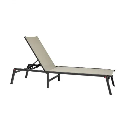VEVOR Liegestuhl faltbar, Tragkraft 180 kg, Gartenliege mit 5 verstellbarer Rücklehne, Sonnenliege aus Aluminium, Strandliege, Relaxliege, Gartenmöbel für Strand, Hof, Camping und Terrasse – Bild 8