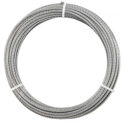 VEVOR Edelstahldrahtseil φ3,2 mm 12,2 m Länge, Drahtseil aus Edelstahl 316 mit einer Bruchlast von 7,1 kN, Stahldraht 7x7 Litzen, Geländerseil für Terrassengeländer, Gartenspaliere – Bild 8