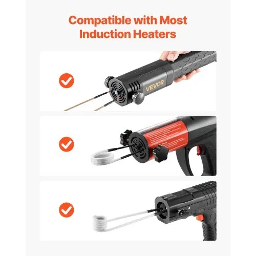 VEVOR 10-tlg. magnetische Induktionsheizspule, Mini Heizspulen Set mit Flexibilität & langer Lebensdauer, zum Entfernen von rostigen Schrauben & Muttern, 8 Spulen + 1 U-förmige + 1 freie Form – Bild 2