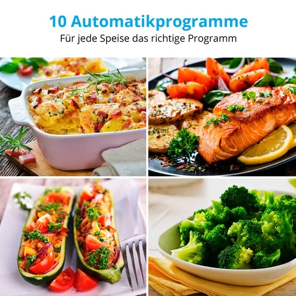 MEDION Mikrowelle MD 11493, Kombination aus Mikrowelle, Grill und Heißluft, 10 Automatikprogramme, 900 W, Digitaler Timer – Bild 3