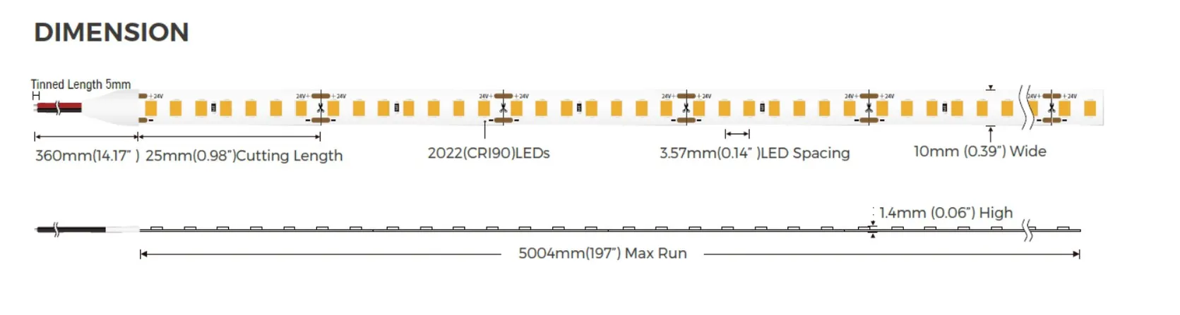 Synergy 21 LED Flex Strip 2022 - 280 WW DC24V 96W HE IP20 – Bild 5