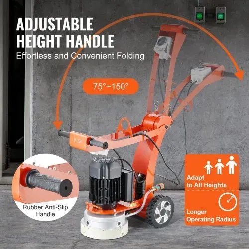 VEVOR Betonbodenschleifer 25,4 cm handgeführte Poliermaschine 3,0 PS – Bild 5