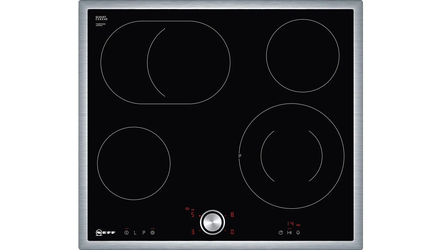 Neff T16BT76N0 Kochfeld Schwarz Integriert Keramik 4 Zone(n) Neff T16BT76N0 Kochfeld Schwarz Integriert Keramik 4 Zone(n)