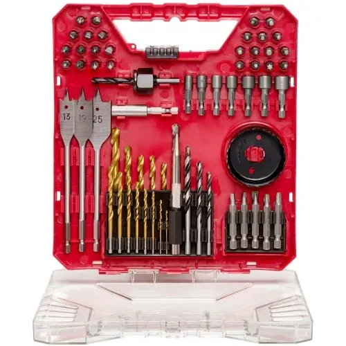 EVOR Schraubenausdreher Borher Set 70-teilig, Schrauber-Set, Schraubendreher-Set geeignet zum Bohren und Schrauben in Holz, Metall & Zement, Bohrer-Sets Kombi-Set sortiert in geordneter Tragkoffer – Bild 8