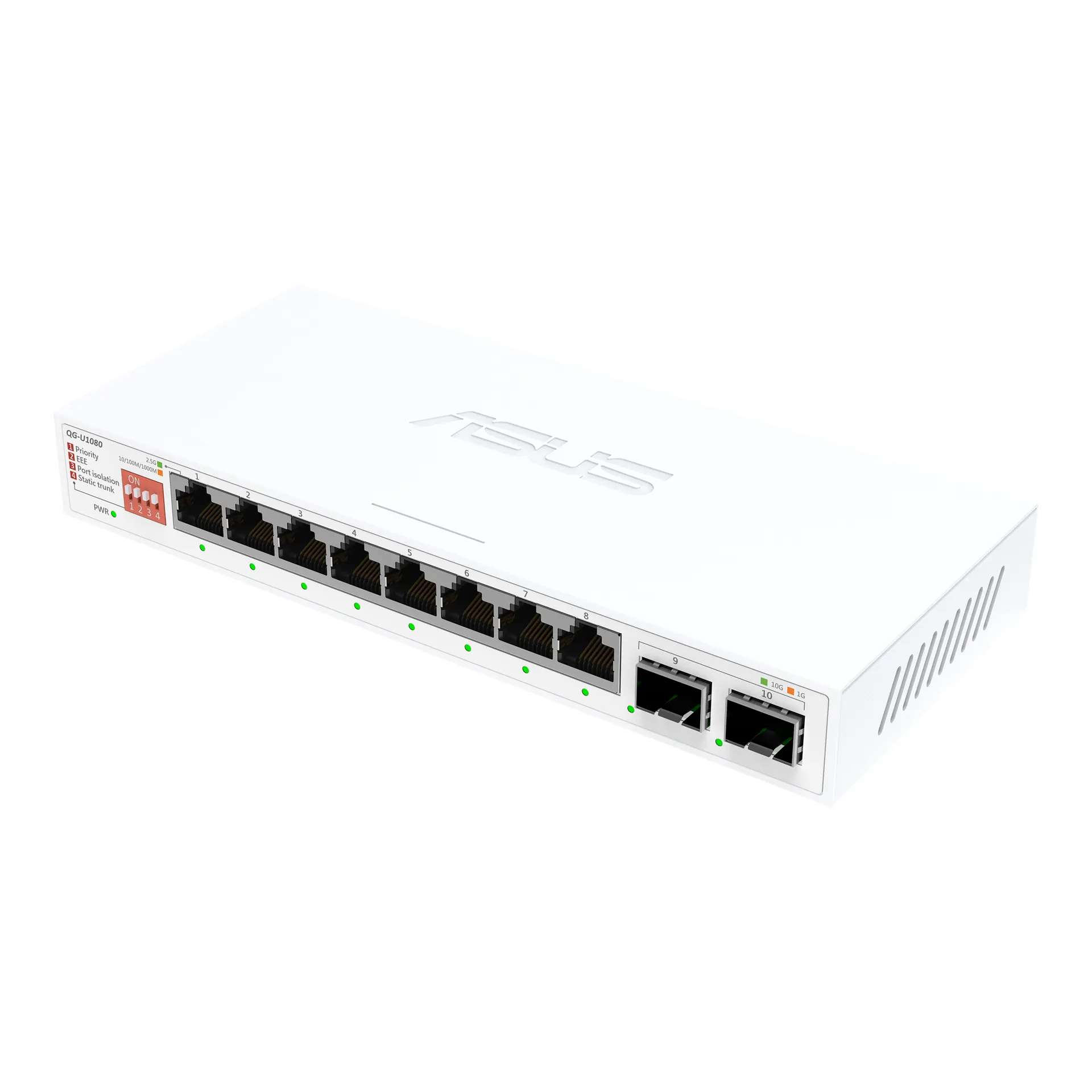 ASUS QG-U1080 Unmanaged 2.5G Ethernet (100/1000/2500) Weiß – Bild 2