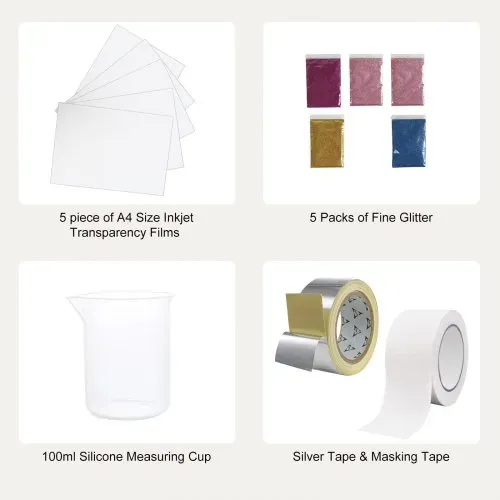 VEVOR Siebdruck Kit, 3 Stk. Aluminium Siebdruck Rahmen 152,4x254 mm/203,2x304,8 mm/254x355,6 mm 110 Mesh, 5 Glitter & Siebdruck Rakel & Folien für T-shirts, DIY Druck usw. – Bild 4