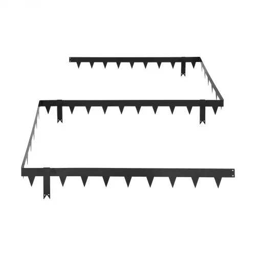 VEVOR Rasenkante, 10er-Pack, 1016x114,3 mm, Beeteinfassung mit 11 Befestigungsclips, Beetbegrenzung aus Verzinktem Stahl, Rasenbleche, Mähkante, Metall Palisade für Blumenbeete & Gartenwege, Schwarz – Bild 10