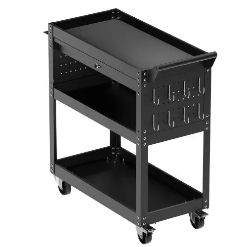 VEVOR Werkzeugwagen 830x350x826 mm, 160 kg Tragkraft, Werkstattwagen mit Schublade, Aufbewahrungsorganizer für Mechanikerwerkzeuge, für Garage, Lager und Reparaturwerkstatt, schwarz – Bild 8