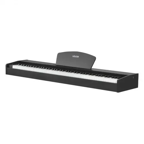 VEVOR Gewichtetes Digitalpiano, 88 Tasten vollgewichtet, E-Piano Doppeltastatur & Lautsprecher mit Notenständer, Sustain-Pedal, Aufnahmefunktion, 280 Töne, Kabellose Verbindung, für Anfänger, Schwarz – Bild 10
