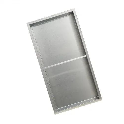 VEVOR Duschnische, 10,16x33,02x63,5 cm, doppellagige Wandnische mit ausgehöhlter Trennwand, Shampoo-Aufbewahrungs-Organizer aus Edelstahl, Duschregal, silberfarben für Badezimmer – Bild 10