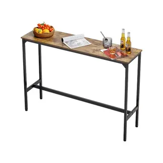 VEVOR Bartisch Bistrotisch Kneipentisch mit Metallrahmen, schmaler & langer Küchentisch Esstisch (1397 x 381 x 991 mm), Ausstellungstisch für Wohnzimmerpartys Pubs Esszimmer Cafés, Braun & Schwarz VEVOR Bartisch Bistrotisch Kneipentisch mit Metallrahmen, schmaler & langer Küchentisch Esstisch (1397 x 381 x 991 mm), Ausstellungstisch für Wohnzimmerpartys Pubs Esszimmer Cafés, Braun & Schwarz