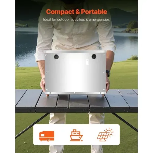 VEVOR Batteriekasten, Gruppe 24/31, Batteriebox für Schiffsbatterien mit Griffen & Kabellöchern mit Gummitülle, Gehäuse aus Aluminiumlegierung, geeignet für Offroad-Rennwagen & LKWs – Bild 5