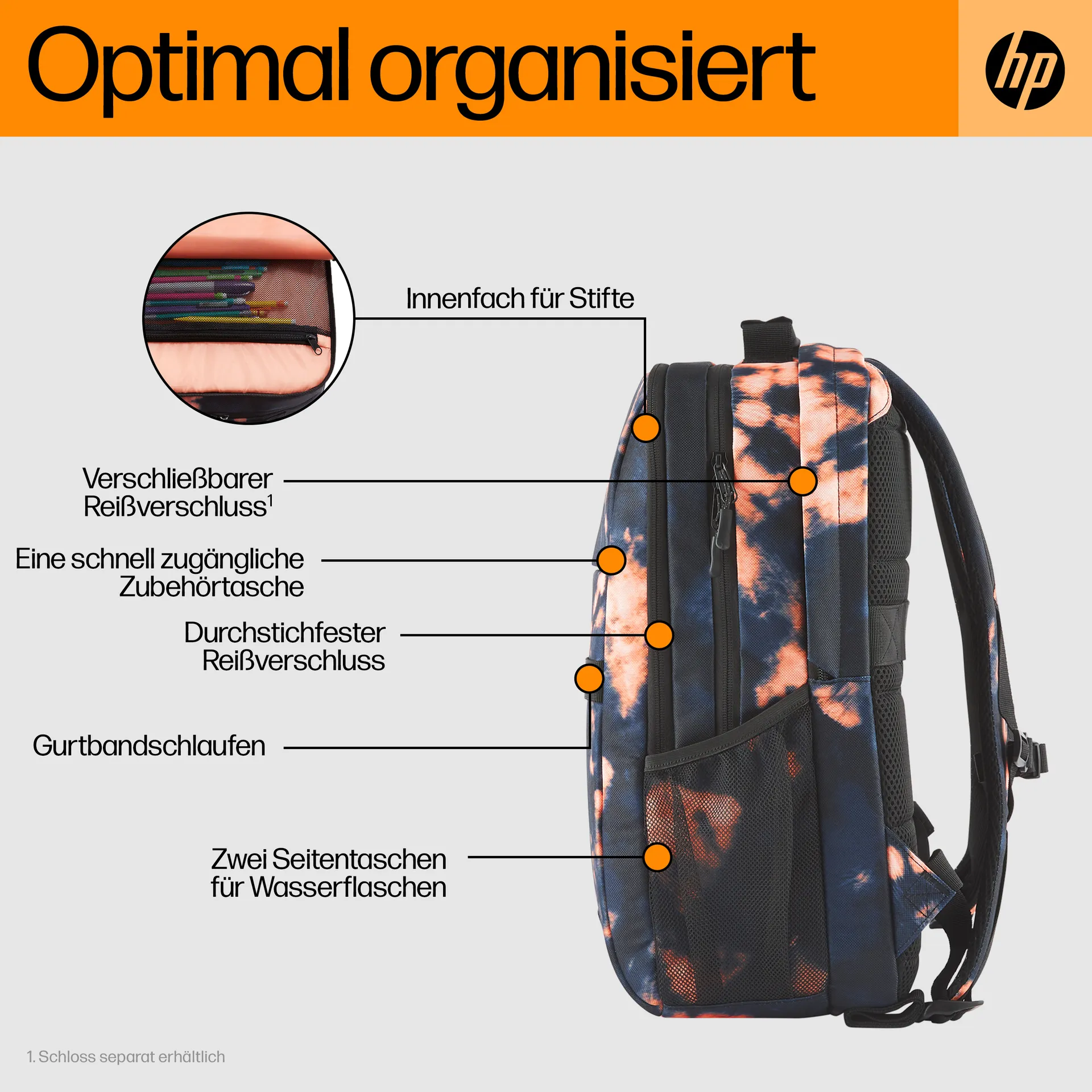 HP Campus XL Rucksack (Tie Dye) – Bild 3