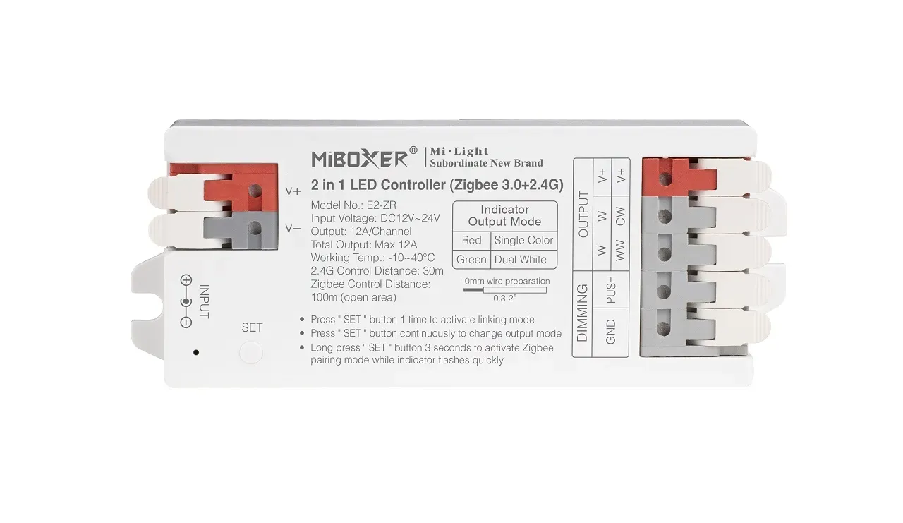MiBoxer E2-ZR LED Controller 2in1 Single colour/CCT(dual white) Zigbee 3.0/2.4G – Bild 3