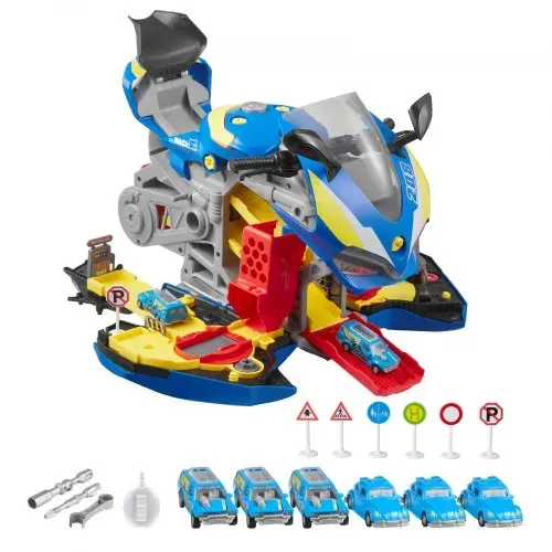 VEVOR Motorradmotor-Spielzeug, 25-teilig, Motorradmechaniker-Spielzeug mit abnehmbaren Teilen, Lichtern & Geräuschen, simuliertes Fahren & Rennstreckenrennen, für Kinder ab 3 Jahren, Blau – Bild 8