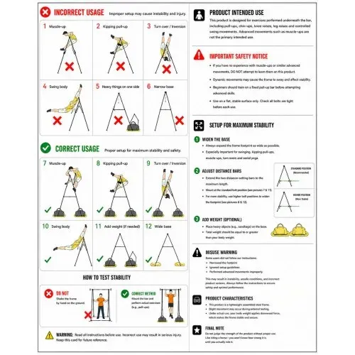 VEVOR Yoga-Ständerrahmen Schaukelständer mit max. 200 kg Tragkraft & EVA-Schaum & 4-stufiger horizontaler & 6-stufiger vertikaler Einstellung, multifunktionales Hängemattengestell (nur Rahmen) – Bild 8