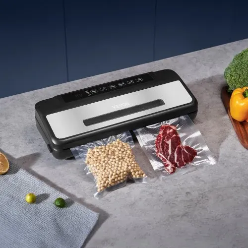 VEVOR Vakuumiergerät, 80 Kpa, 120 W, Lebensmittel-Vakuumierer, 7-in-1-Folienschweißgerät, automatisches Luftversiegelungssystem mit integriertem Cutter, mit 10 Vakuumbeuteln und 1 Beutelrolle – Bild 7