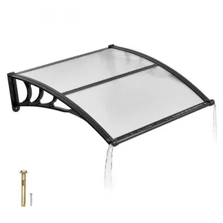 VEVOR Vordach für Haustür 965×1017 mm, Pultbogenvordach, Pultvordach mit Entwässerung & ABS-Halterung, Regen-, Schnee- & Sonnenschutz, Polycarbonat-Türüberdachung für Veranda & Terrasse, Braun VEVOR Vordach für Haustür 965×1017 mm, Pultbogenvordach, Pultvordach mit Entwässerung & ABS-Halterung, Regen-, Schnee- & Sonnenschutz, Polycarbonat-Türüberdachung für Veranda & Terrasse, Braun