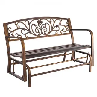 VEVOR Gartenbank Gartenmöbel Bänke 127 cm 250 kg Tragkraft, Terrassenbank mit Metallrahmen aus Karbonstahl, Balkonbank mit Armlehnen, Verandabank für Garten Park Hof Terrasse, Antikbronze VEVOR Gartenbank Gartenmöbel Bänke 127 cm 250 kg Tragkraft, Terrassenbank mit Metallrahmen aus Karbonstahl, Balkonbank mit Armlehnen, Verandabank für Garten Park Hof Terrasse, Antikbronze