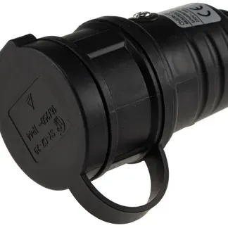 Schutzkontakt-Gummikupplung für Außen Schutzkappe, 250V/16A, IP44 Schutzkontakt-Gummikupplung für Außen Schutzkappe, 250V/16A, IP44