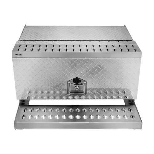 VEVOR Sattel-Trittkasten, 760x750x400 mm, Werkzeugkasten aus Alu, Aufbewahrungsbox für Einstiegsstufe der Fahrerkabine mit T-Griff, Schloss & Schlüsseln für Pritschenwagen, Kräne & Sattelschlepper – Bild 10